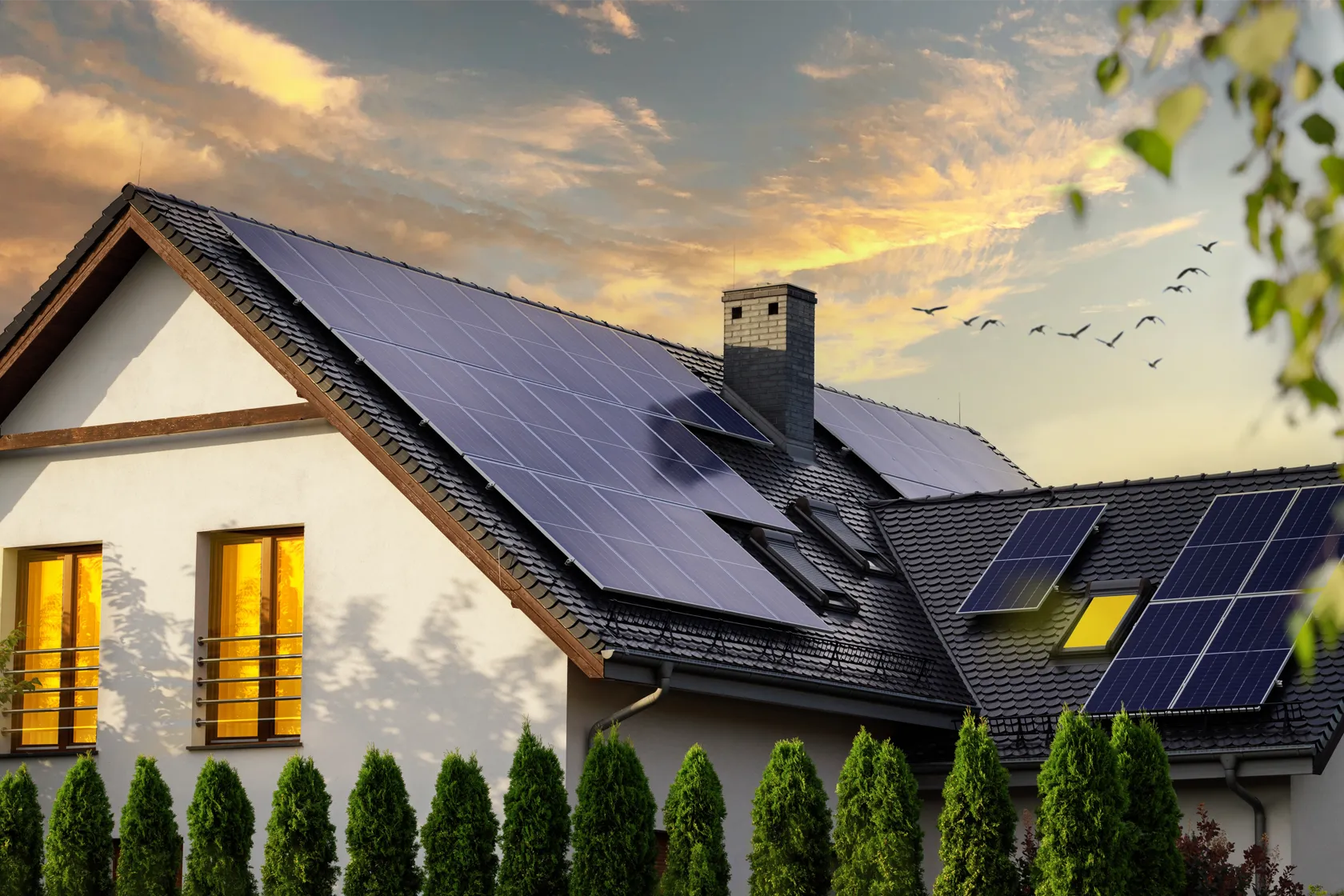 Haus mit PV-Panels